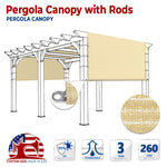 Custom Size Permeable Pergola Canopy with Stainless Steel Weighted Rods