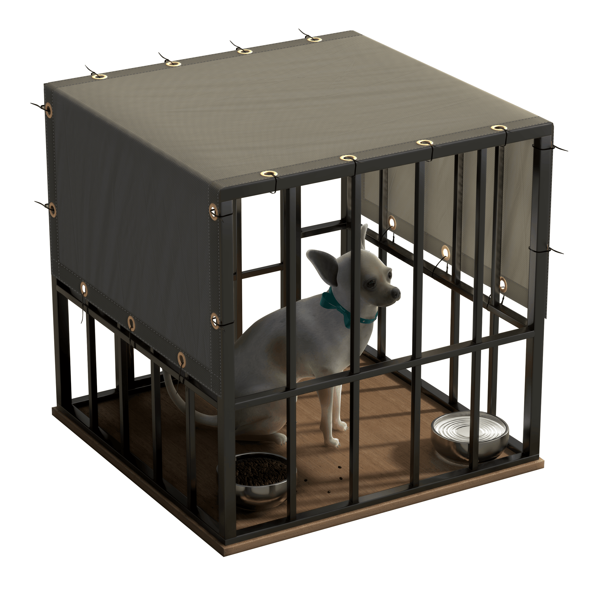 Grey_Waterproof_Double-Layer_Edge_Dog_Sunshade_with_Brass_Holes