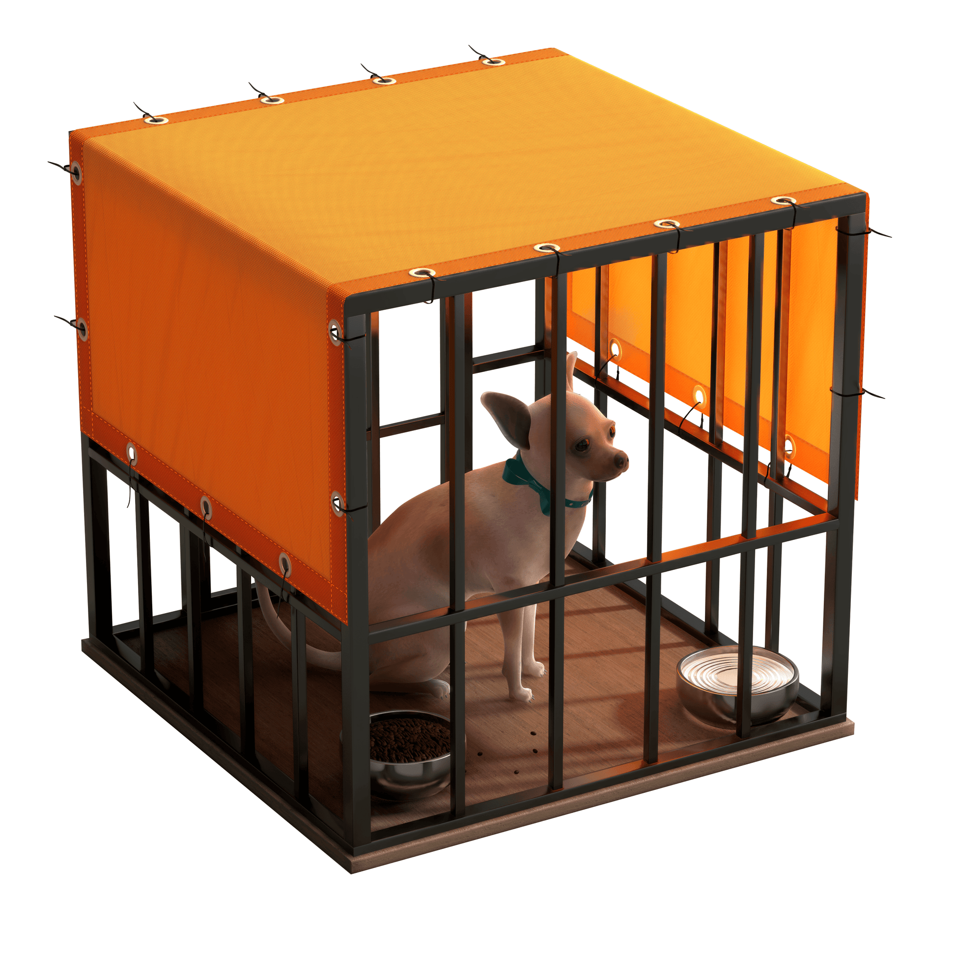 Orange_Waterproof_Double-Layer_Edge_Dog_Sunshade_with_Brass_Holes