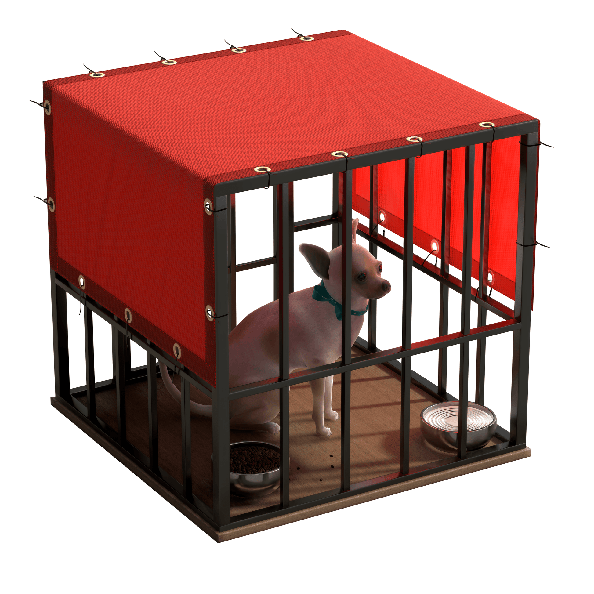 Red_Waterproof_Double-Layer_Edge_Dog_Sunshade_with_Brass_Holes