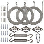 Triangle Sun Shade Sail Installation Kit with Wired Rope - 6"