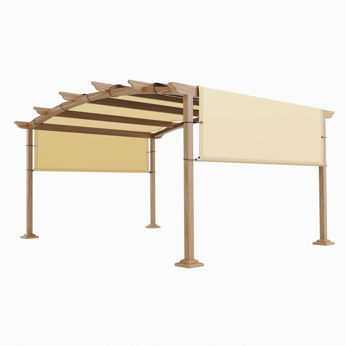 Waterproof Pergola Canopy with Stainless Steel Weighted Rods