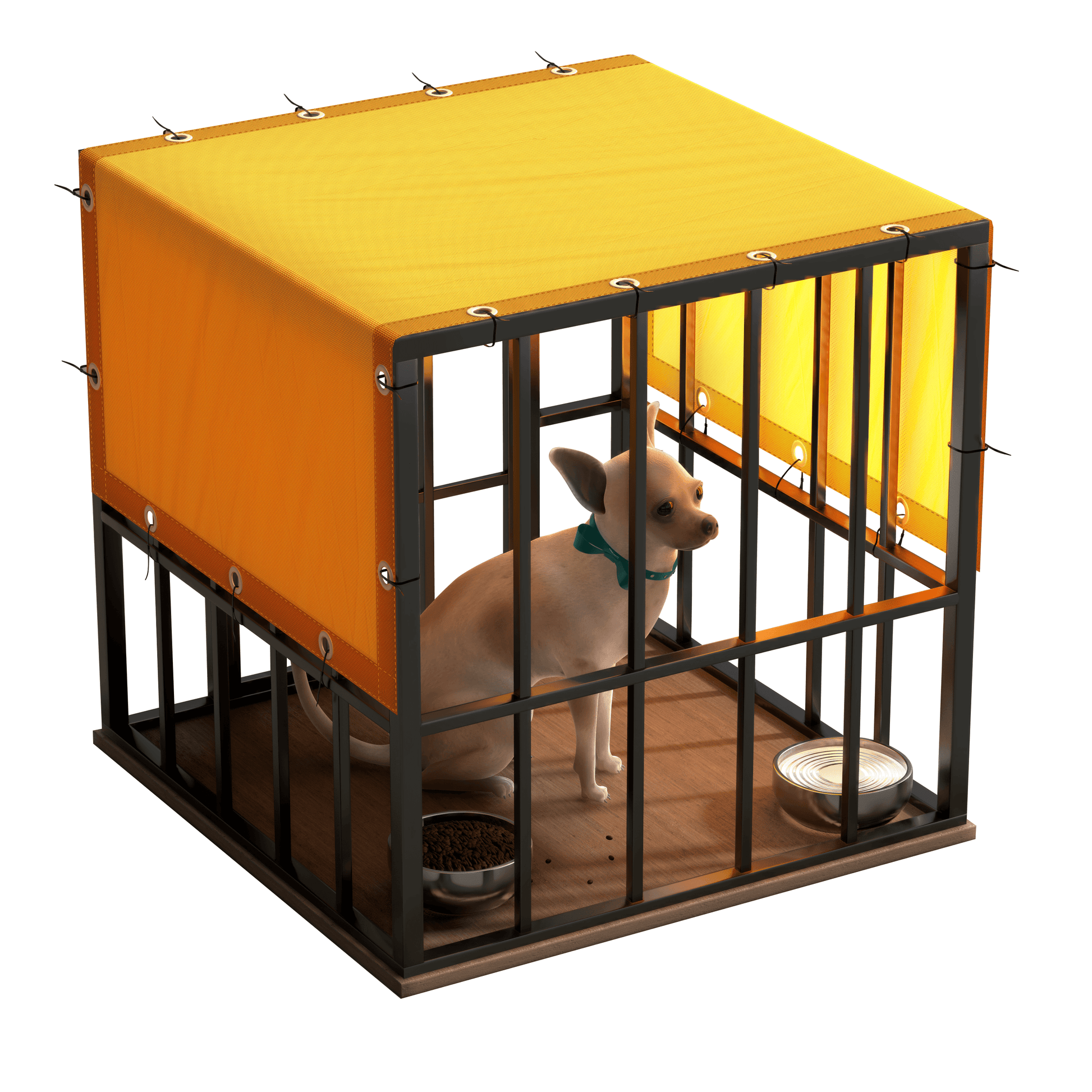 Yellow_Waterproof_Double-Layer_Edge_Dog_Sunshade_with_Brass_Holes