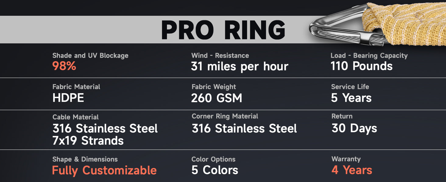 pro ring Product specifications