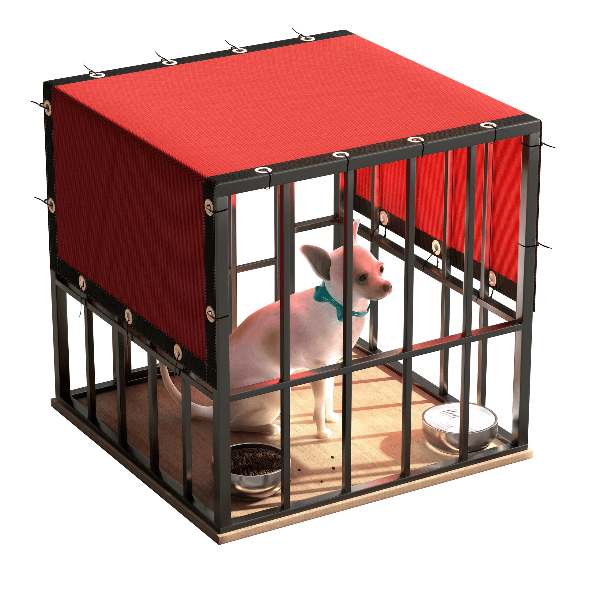 red_Double-Layer_Edge_Dog_Sunshade_with_Brass_Holes