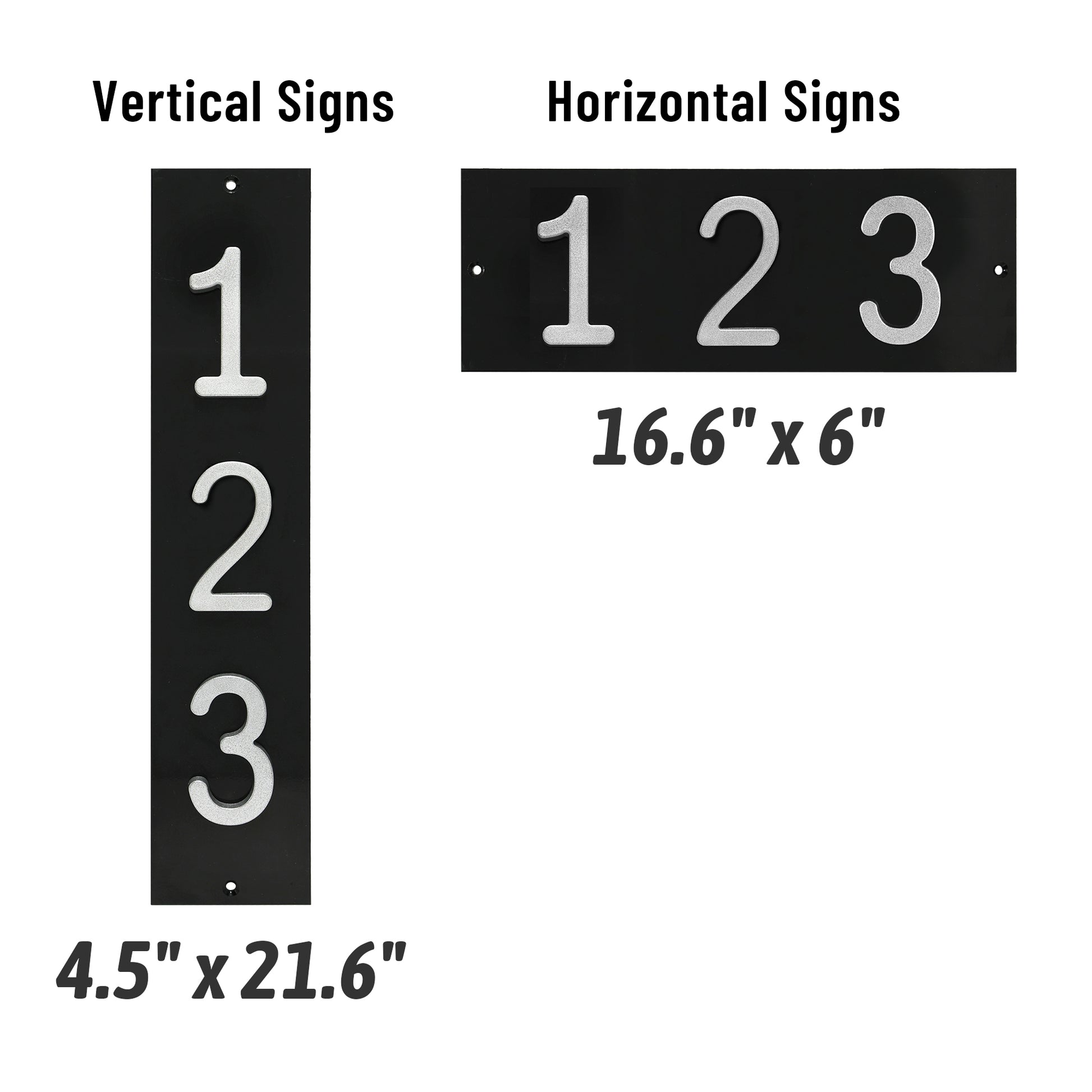 3-digit address number plaque size