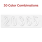 Custom Aluminum Modern House Number Plaque - 5 Numbers