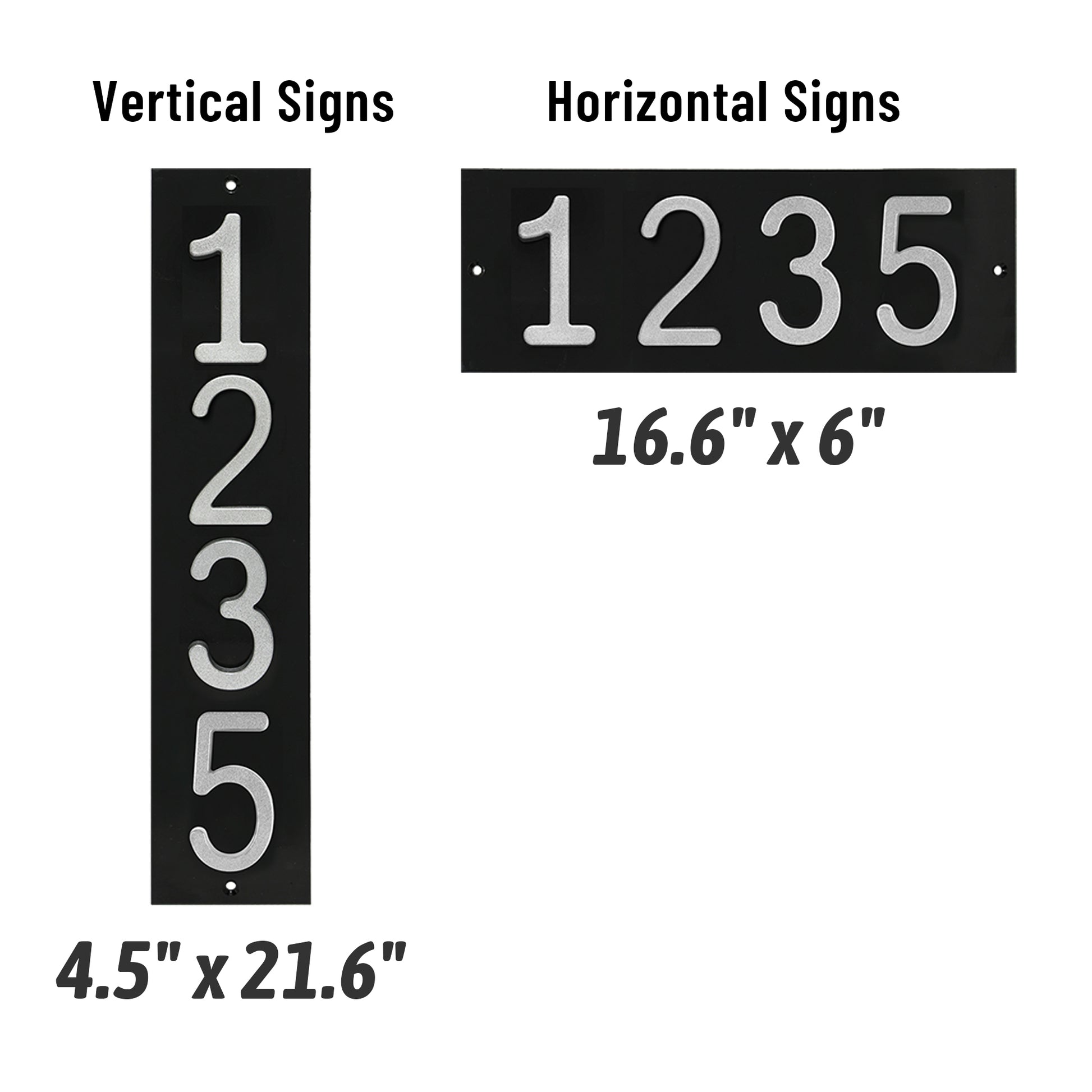 4-digit address number plaque size