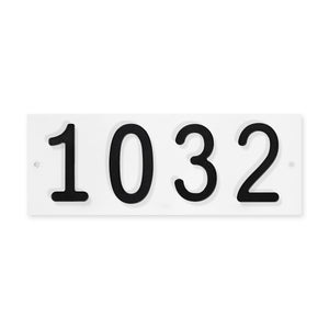 Aluminum Modern House Number Plaque - 4 Numbers