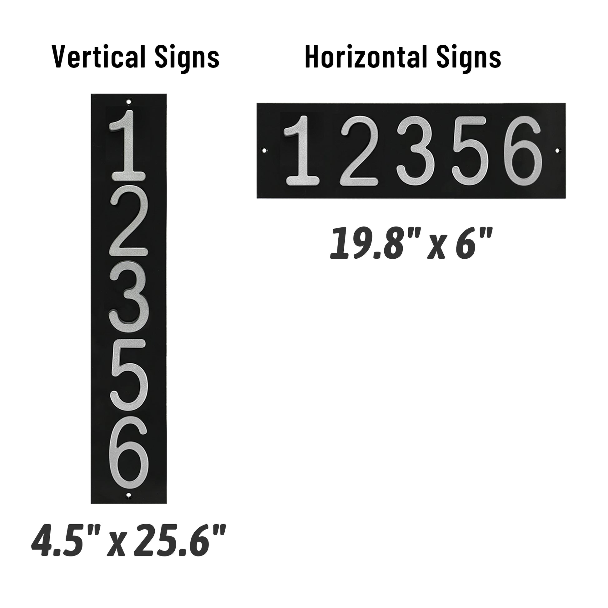 5-digit address number plaque size