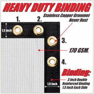 Heavy Duty Privacy Fence Screen PLUS Windscreen with Heavy Duty Brass Grommets, Commercial Grade