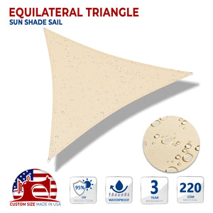 Custom Equilateral Triangle Waterproof Sun Shade Sail