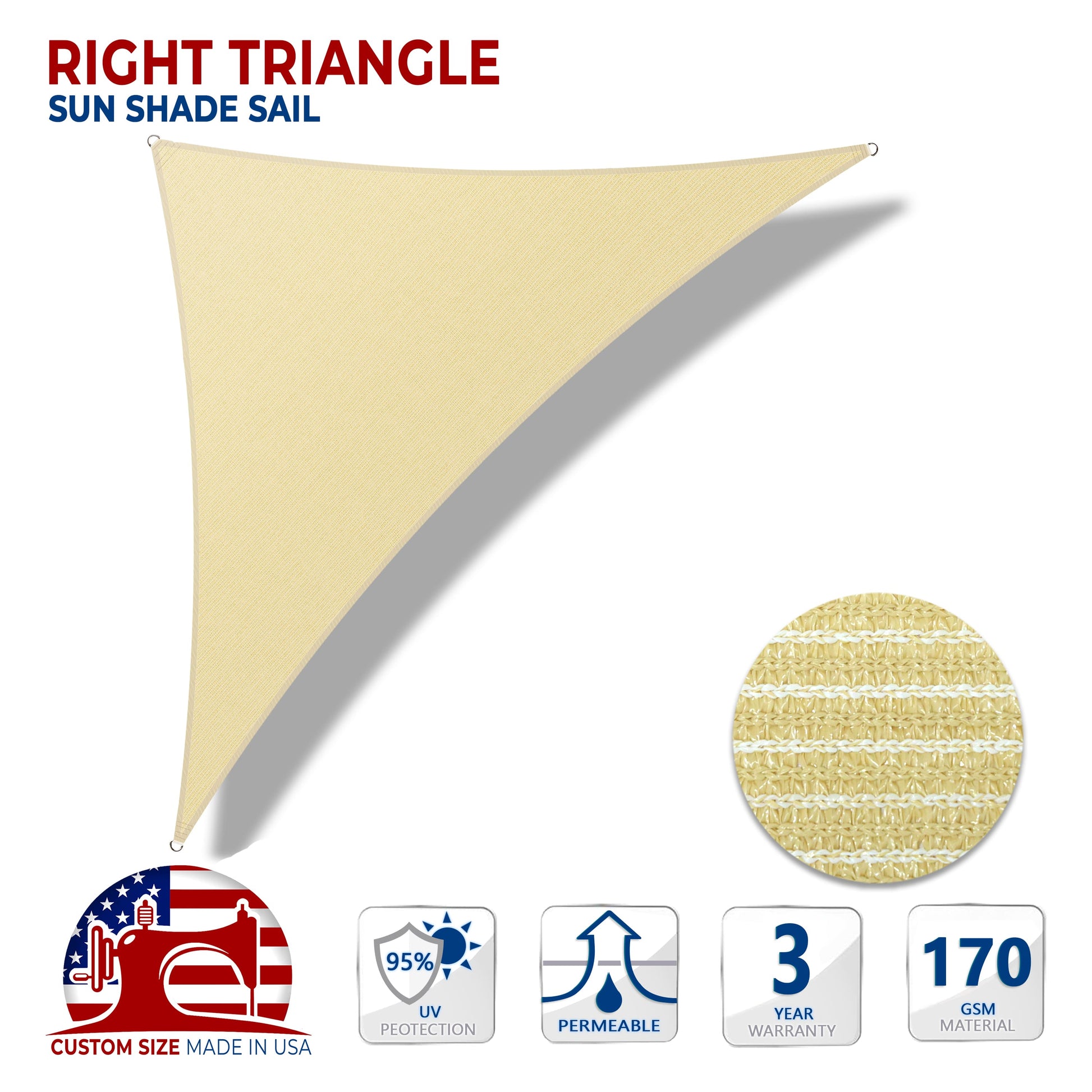 Custom Right Angle Sun Shade Sail