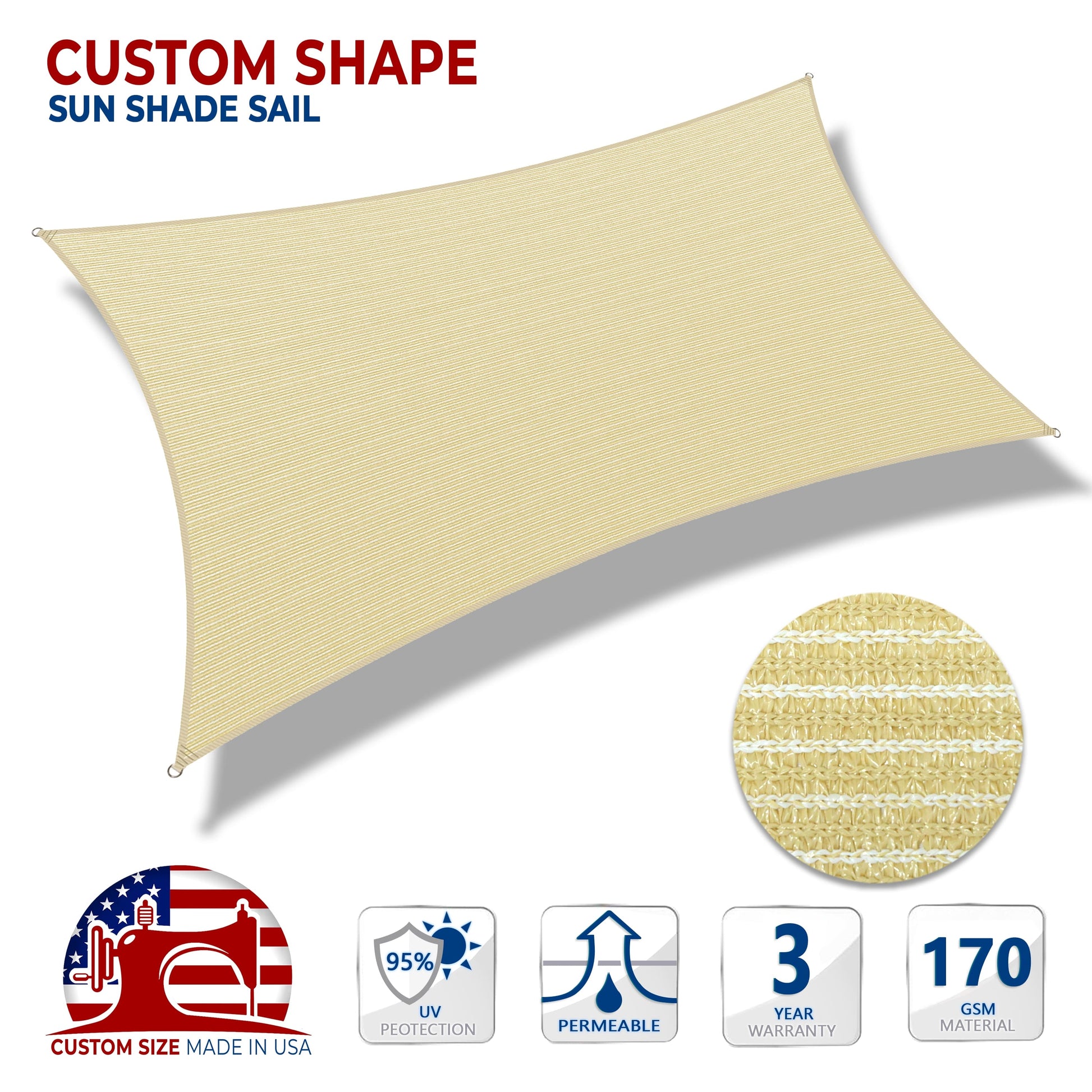 Custom Shapes Sun Shade Sail