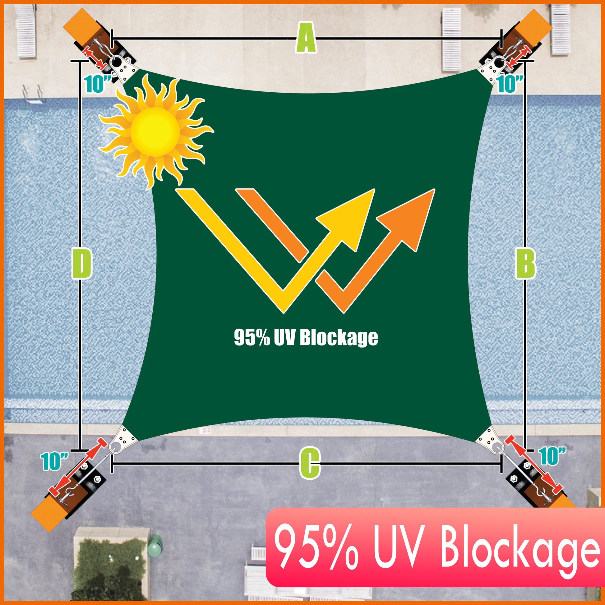 Sun Shade Sail Sample | Super Ring ColourTree 