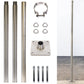 Sun Shade Sail Impact Resistant Stainless Steel Pole / Installation Hardware