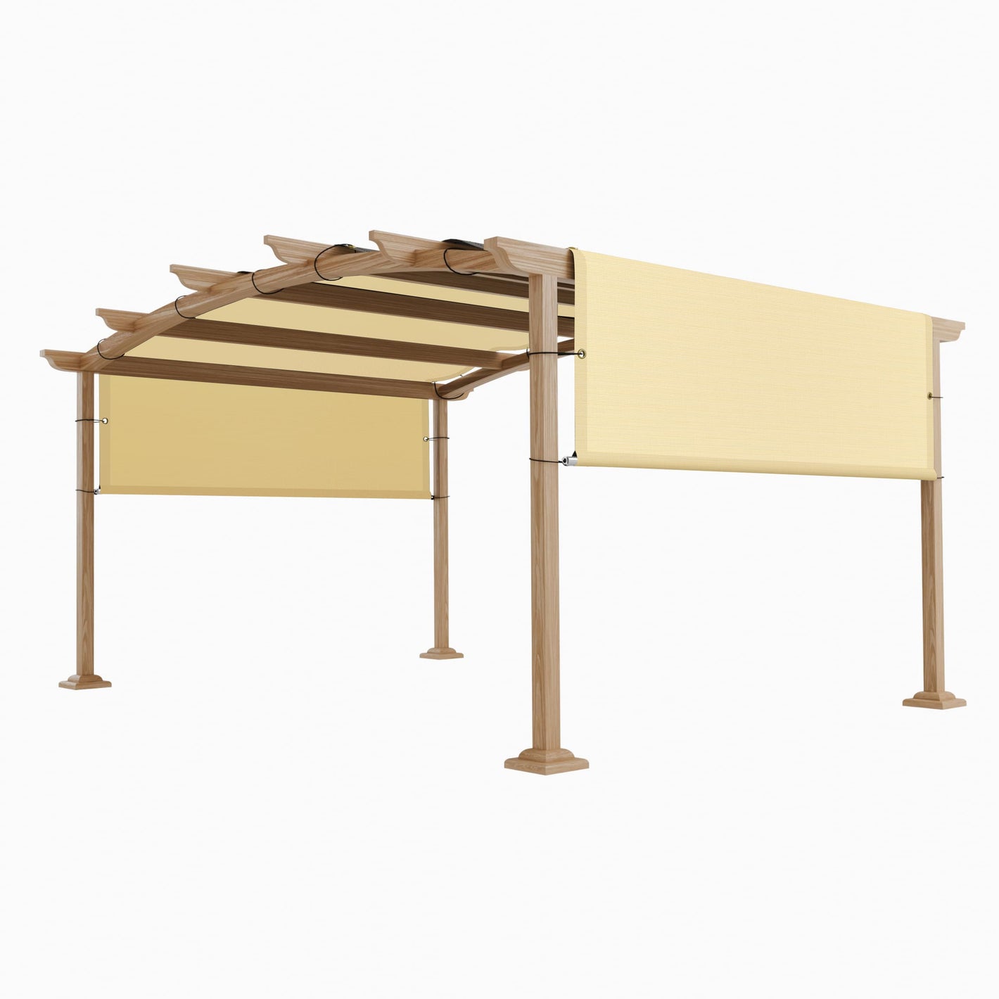 Permeable Pergola Canopy with Stainless Steel Weighted Rods