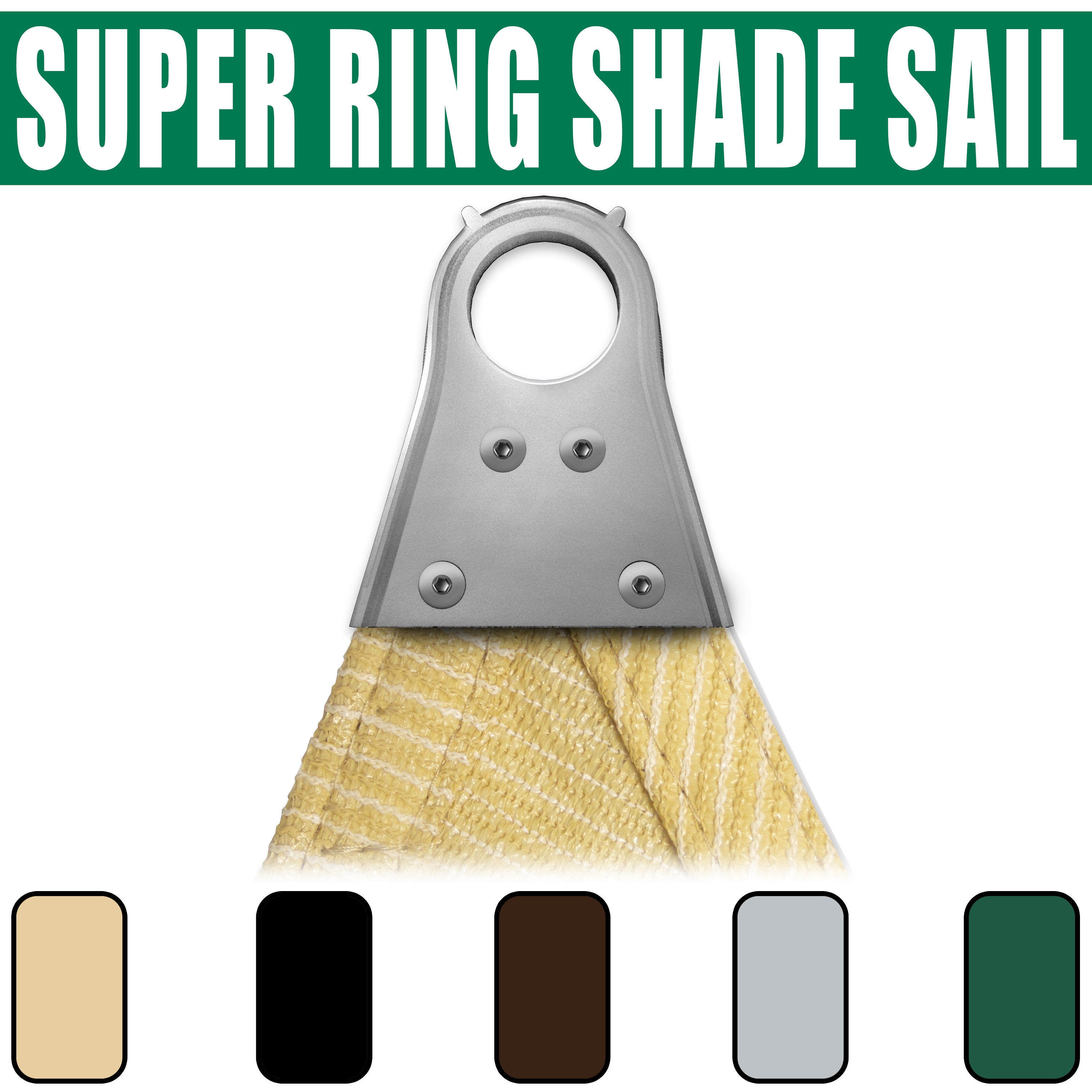 Sun Shade Sail Sample Set for All Colors | Super Ring