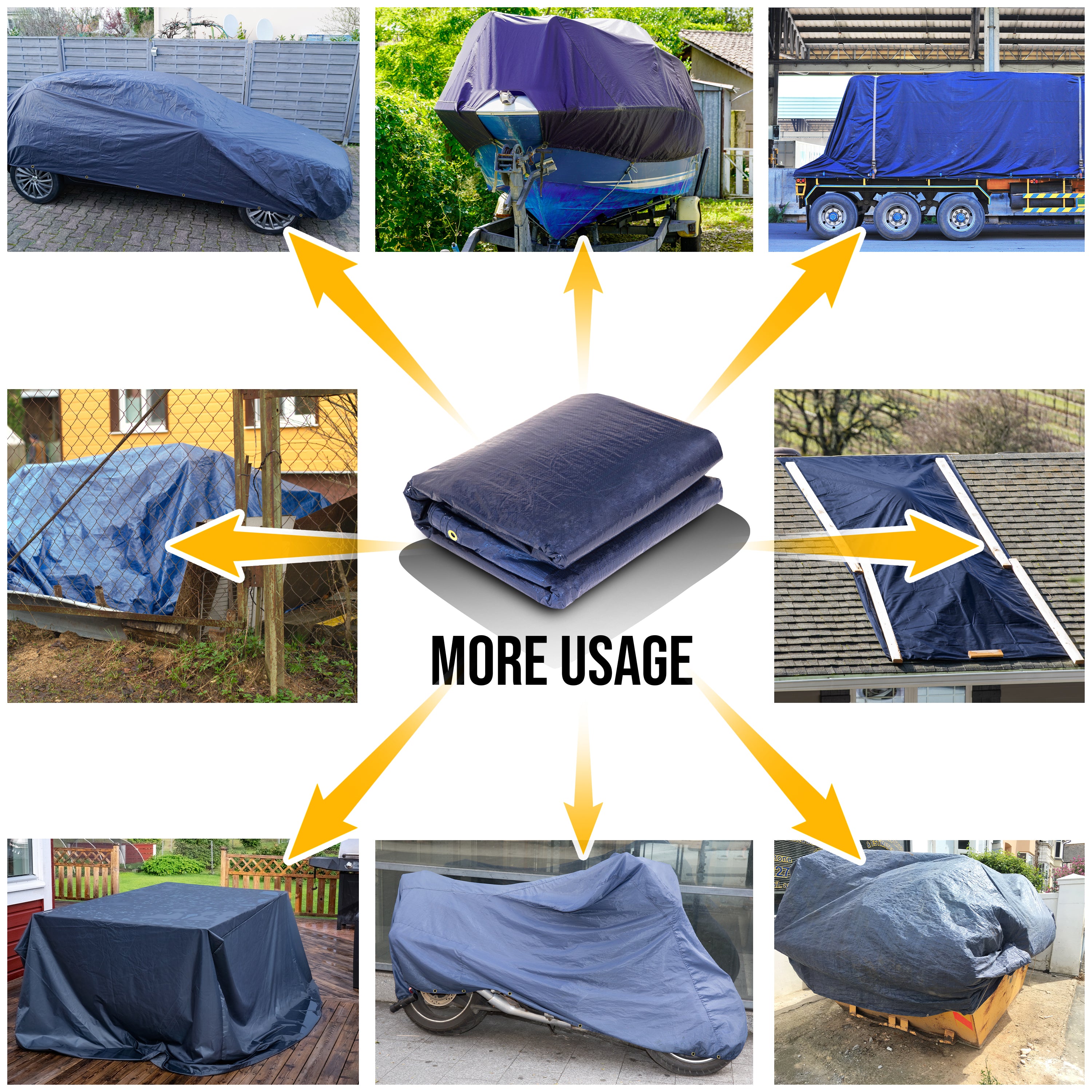 covering pool with tarp Rectangular Premium Blue Winter Swimming Pool Cover Tarp UV Resistant