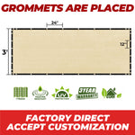 beige grommets are placed factory direct accept customization fence screen 3' height