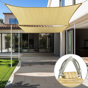 Custom Shape and Size Sun Shade Sail with Wire Ring- Pro Ring