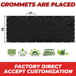 black grommets are placed factory direct accept customization fence screen 3' height