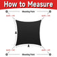 Square Sun Shade Sail with Wire Ring - Pro Ring