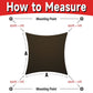 Square Sun Shade Sail with Wire Ring - Pro Ring