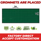 green grommets are placed factory direct accept customization fence screen