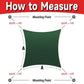 Square Sun Shade Sail with Wire Ring - Pro Ring