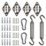 Stainless Steel 6" Sun Shade Sail Hardware Installation Kit - Square/Rectangle