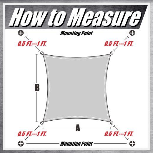 Rectangle Waterproof Outdoor Sun Shade Sail (Custom Size Made to Order) - ColourTree